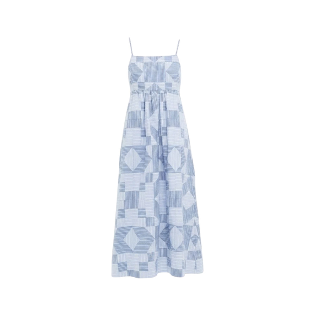 SEA NEW YORK Blue Helmi Striped Shirting Midi Dress Size 6 NWT - Picture 8 of 8